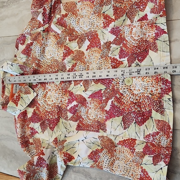 Chico’s Jacket Blazer Art To Wear Womens Sz 3 XL 16 Orange Pink Sequins Ladybugs - Picture 14 of 16